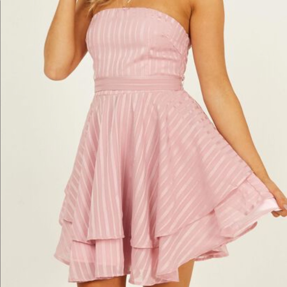 Pink Strapless Dress